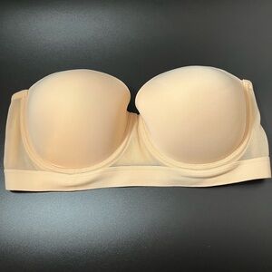 Elegant Cream Bandeau | Strapless Bra 36DD